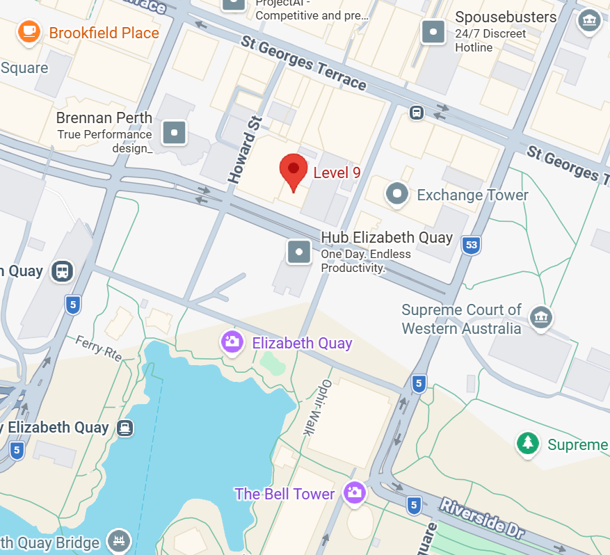 Map showing Perth location